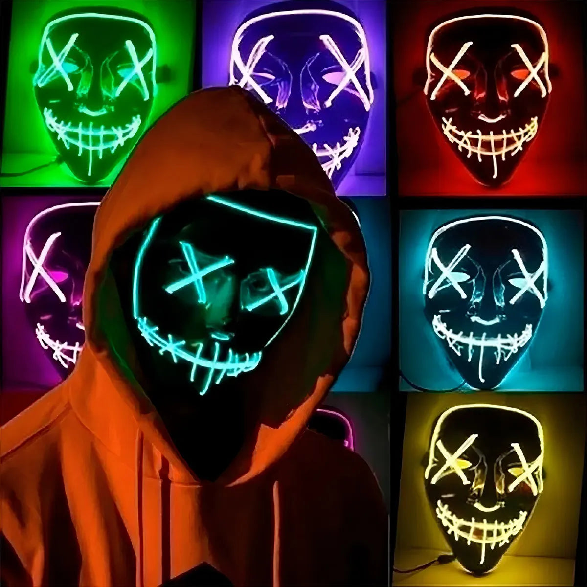 🎃 Máscara LED de Halloween